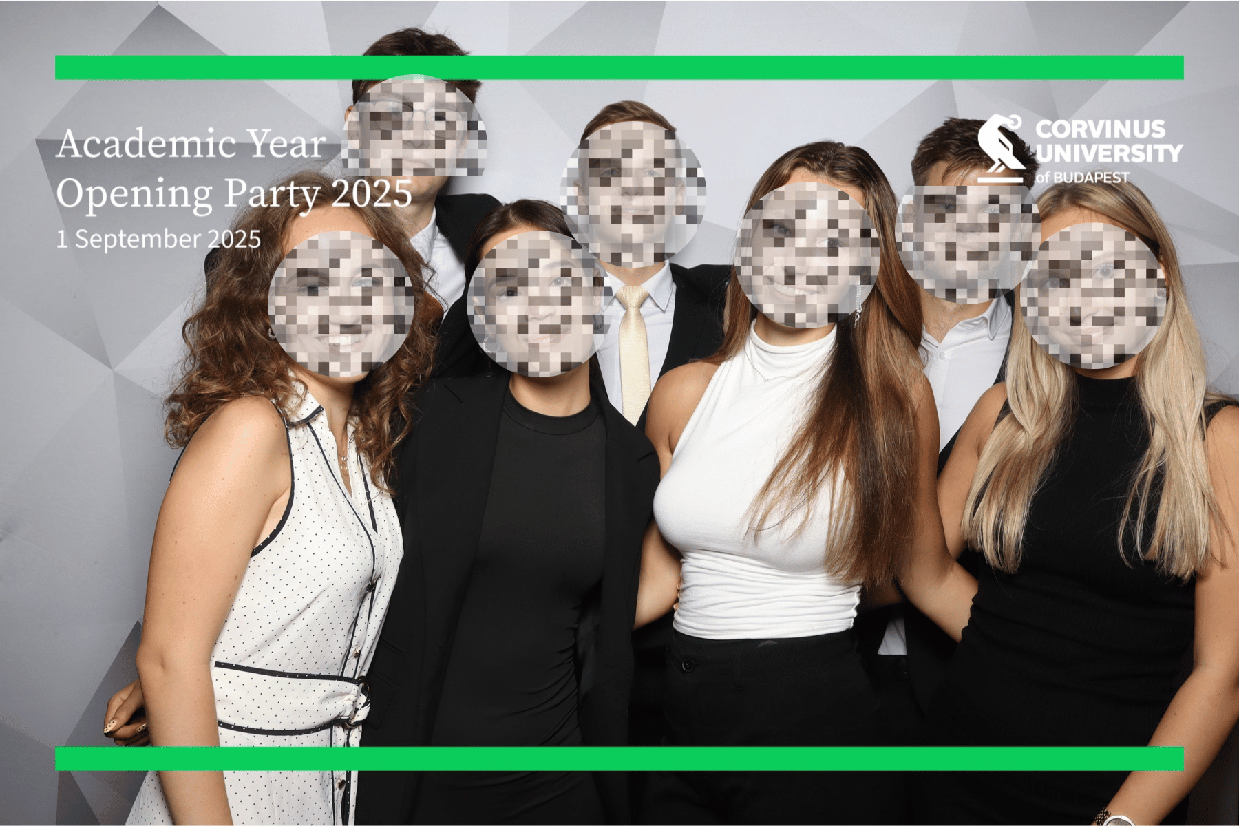 Egyetemi buli rendezvény fotóbox kép Corvinus University Party Budapest