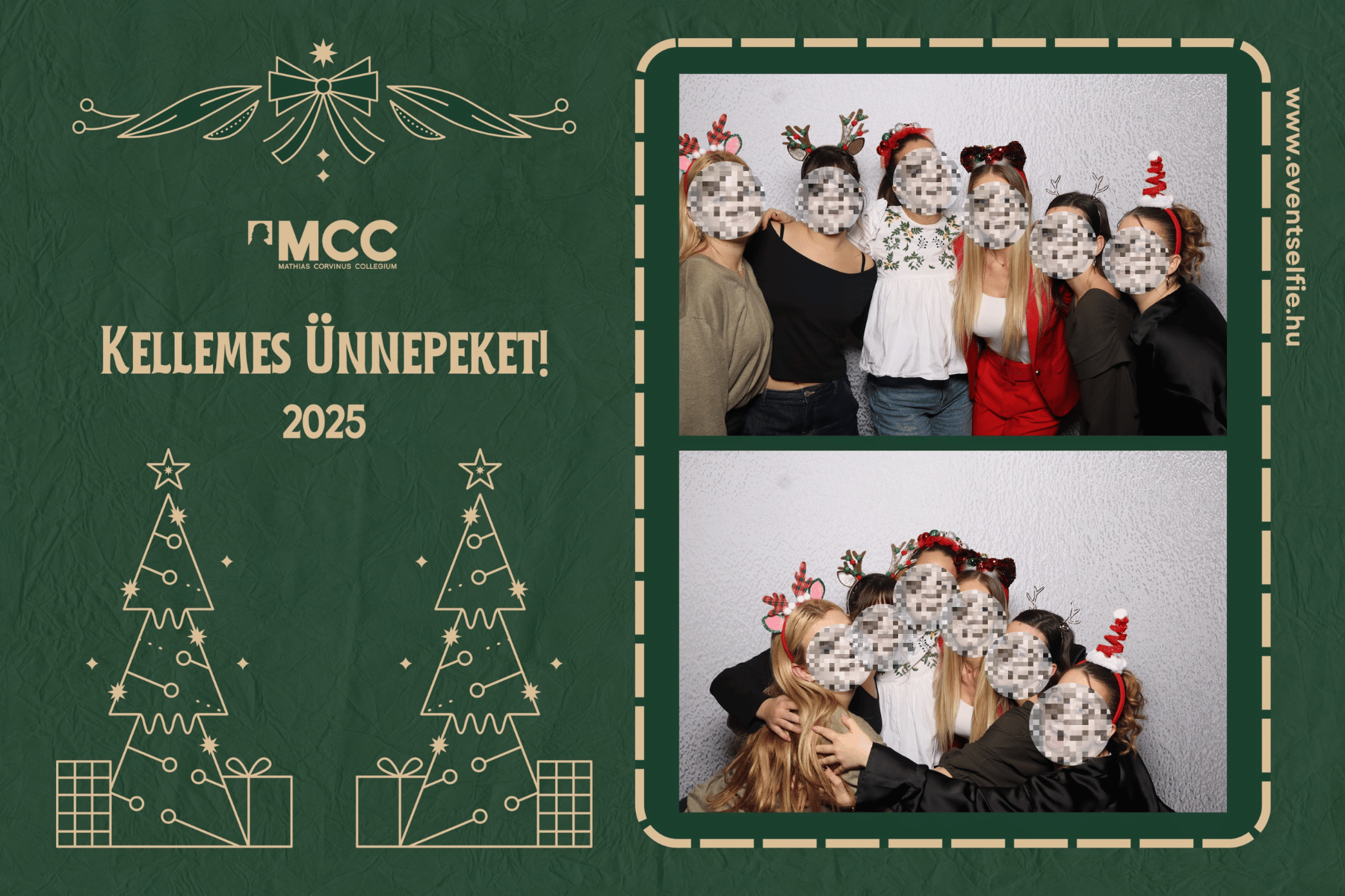MCC céges karácsonyi party és ünnepi rendezvény fotókeret design
